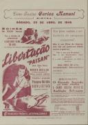 Programa do filme "Libertação Paisan" realizado por Roberto Rosellini.