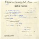 Registo de velocípede de marca Oriental, com o nº 4638, em nome de Rui Manuel de Melo Monteiro, morador em Rua 9 de Abril nº 7, Queluz.