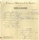 Registo de velocípede de marca Citifix com motor, com o nº 6809, em nome de Vítor José Névoa, morador em Sintra.
