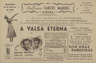 Programa do filme "A Valsa Eterna" com a participação de Dennis Price e Gisele Preville.