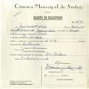 Registo de velocípede de marca A. E. G., com o nº 5699, em nome de José Duarte Areia, morador em Pero Pinheiro.