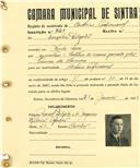 Registo de matricula de cocheiro profissional em nome de Eusébio Delgado, morador em Venda Seca, com o nº de inscrição 821.