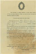 Provisão de licença de batismo do filho de Luís Francisco Beirrão Ferreira e Maria Teresa Ferreira.