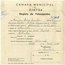 Registo de velocípede de marca Cycles Pombal, com o nº 5030, em nome de Domingos Patrão Monteiro, morador em Alvarinhos.