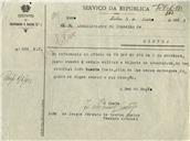 Ofício dirigido ao Administrador do Concelho de Sintra, proveniente do Distrito de Recrutamento e Reserva nº 1, Tenente Coronel João de Passos Pereira de Castro Júnior, remetendo a cédula militar e bilhete de identidade do territorial João Duarte Costa.