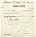Registo de velocípede de marca Cycles Pombal, com o nº 5264, em nome de Manuel Isidoro, morador em Odrinhas.