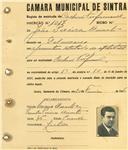 Registo de matricula de cocheiro profissional em nome de João Pereira Duarte, morador em Galamares, com o nº de inscrição 1017.