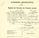 Registo de um veiculo de quatro rodas tirado por um animal de espécie cavalar destinado a transporte de mercadorias em nome de Humberto Pereira Pelagio, morador na Av. Columbano Bordalo Pinheiro,nº 69 Lisboa.