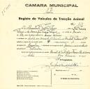 Registo de um veiculo de quatro rodas tirado por um animal de espécie cavalar destinado a transporte de mercadorias em nome de Humberto Pereira Pelagio, morador na Av. Columbano Bordalo Pinheiro,nº 69 Lisboa.