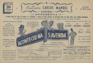 Programa do filme "Aconteceu na 5ª Avenida" realizado por Roy Del Ruth com a participação de Don De Fore, Ann Harding, Charles Ruggles, Victor Moore e Gale Storm.