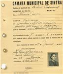 Registo de matricula de cocheiro profissional em nome de Silvéria Maria, moradora em Codiceira, com o nº de inscrição 1013.