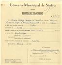 Registo de velocípede com o nº 7769, em nome de Maria Ligia Lopes de Carvalho, moradora em Sintra.