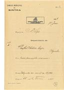 Ampliação de uma casa em Agualva em nome de Paulino António Lage, com o Processo OB nº 20/1924, com a licença de construção nº 45 de 14/02/1924.