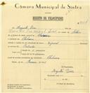 Registo de velocípede de marca Especial, com o nº 7554, em nome de Augusto Dias, morador em Chilreira.