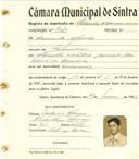 Registo de matricula de carroceiro de 2 ou mais animais em nome de Armindo Afonso, morador em Galamares, com o nº de inscrição 2074.