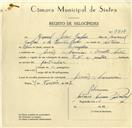 Registo de velocípede de marca Vitória, com o nº 9707, em nome de Manuel Jesus Gaspar, morador em Armes.
