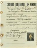 Registo de matricula de velocipedista em nome de Franklin Fernandes Duarte, morador no Mucifal, com o nº de inscrição 998.