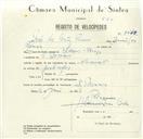 Registo de velocípede de marca Nacional, com o nº 8460, em nome de José da Costa Pereira, morador em S. Marcos.