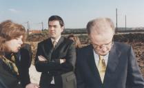 Comitiva composta por o presidente da República, Dr. Jorge Sampaio e o presidente da CMS., Dr. Fernando Seara, nas obras da A16.