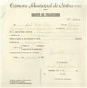 Registo de velocípede com o nº 4710, em nome de João Rosa Pires, morador em Pexilgais.