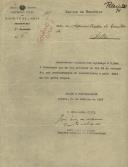 Ofício do Tenente Coronel de Aeronáutica da 2ª Repartição da Secretaria do Governo Civil de Lisboa, João Luís de Moura, ao Administrador do Concelho de Sintra, referente ao reconhecimento e agradecimento da homenagem prestada.