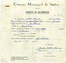 Registo de velocípede de marca Zundap, com o nº 8763, em nome de Afonso António Franco, morador em Montelavar.