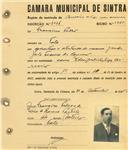 Registo de matricula de carroceiro de 2 ou mais animais em nome de Francisco Pedro, morador na Tala, com o nº de inscrição 2016.