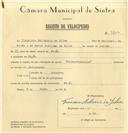 Registo de velocípede de marca Vilar - Cuciolo, com o nº 7124, em nome de Francisco Belisário da Silva, morador em Fação.