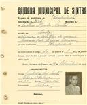 Registo de matricula de velocipedista em nome de Mateus Alfredo Santos, morador em Sintra, com o nº de inscrição 2097.