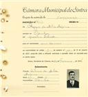 Registo de matricula de carroceiro em nome de [...] da Silva Sepina, morador em Odrinhas, com o nº de inscrição 1863.