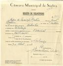 Registo de velocípede de marca Nacional, com o nº 7801, em nome de Pedro da Conceição Martins, morador em [A-do-Longo].