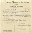 Registo de velocípede de marca Famel, com o nº 7962, em nome de José Alves dos Santos, morador em Covas, Rio de Mouro.