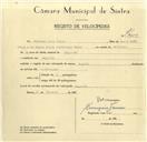 Registo de velocípede com o nº 9609, em nome de António Luís Jorge, morador em Magoito.