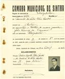 Registo de matricula de velocipedista em nome de Armando da Silva Mendes, morador em Sintra, com o nº de inscrição 2471.