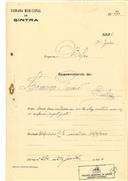 Construção de moradia em Belas, em nome de Lourenço Pereira, com o Processo OB nº290/1924, com a licença de construção nº 280 de 25 /06/1924.