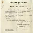 Registo de velocípede de marca L.R. Cycle, com o nº 4866, em nome de Carlos César Correia Gonçalves, morador em Galamares.