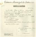 Registo de velocípede de marca Olympique, com o nº 4879, em nome de Sebastião Pedro de Oliveira, morador em Algueirão Velho.