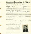 Registo de matricula de carroceiro de 2 ou mais animais em nome de Leonardo Leite Costa dos Reis, morador na Ribeira de Sintra, com o nº de inscrição 2176.