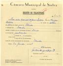 Registo de velocípede de marca Dinar, com o nº 7967, em nome de Francisco Manuel de Jesus Isidoro, morador em Idanha.