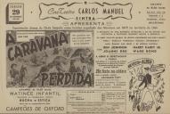 Programa do filme "A Caravana Perdida" com a participação de Ben Johnson, Joanne Dru, Harry Carey Jr. e Ward Bond.