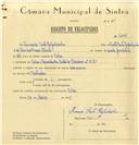 Registo de velocípede com o nº 6348, em nome de Armando Bento Refachinho, morador em Belas.