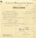 Registo de velocípede de marca Pombal, com o nº 7846, em nome de Rafael José Rocha, morador em Lameiras.