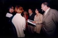 Drª Edite Estrela, presidente da Câmara Municipal de Sintra e Dr. António Guterres nas Noites de Bailado com Aterballetto, nos jardins do Hotel Palácio de Seteais.