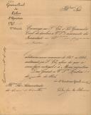 Circular do Secretário Geral do Governo Civil de Lisboa, Pedro José de Oliveira, ao Administrador do Concelho de Sintra, devolvendo o orçamento da Irmandade do S.S. da freguesia de Belas, relativo ao ano económico de 1883 - 1884.