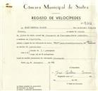 Registo de velocípede de marca Ilo, com o nº 9302, em nome de José Ventura Branco, morador em Almorquim.