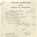 Registo de velocípede de marca J.M.F., com o nº 4329, em nome de Brás Henrique Ferreira, morador em Palmeiros.