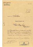 Construção de moradia em Pero Pinheiro em nome de António Bráz Jorge, com o Processo nº OB 288/1922.
