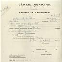 Registo de velocípede de marca Aprilia, com o nº 4591, em nome de Manuel da Silva, morador em Belas.