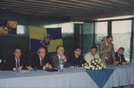 Rui Silva, Presidente da Câmara Municipal de Sintra, com o Vereador Correia de Andrade e Hermínio dos Santos no aniversário do Hockey Club de Sintra.