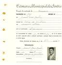 Registo de matricula de carroceiro em nome de Manuel Tomé Azenha, morador no Cabeço da Moucheira, com o nº de inscrição 1761.